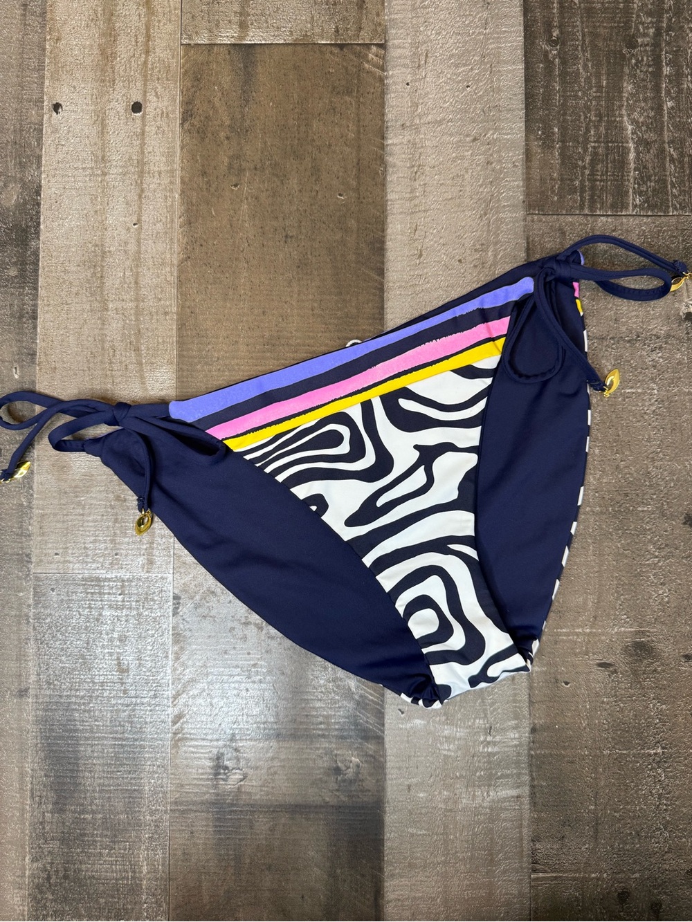 NWT Trina Turk Zebra Print String Bikini size 8